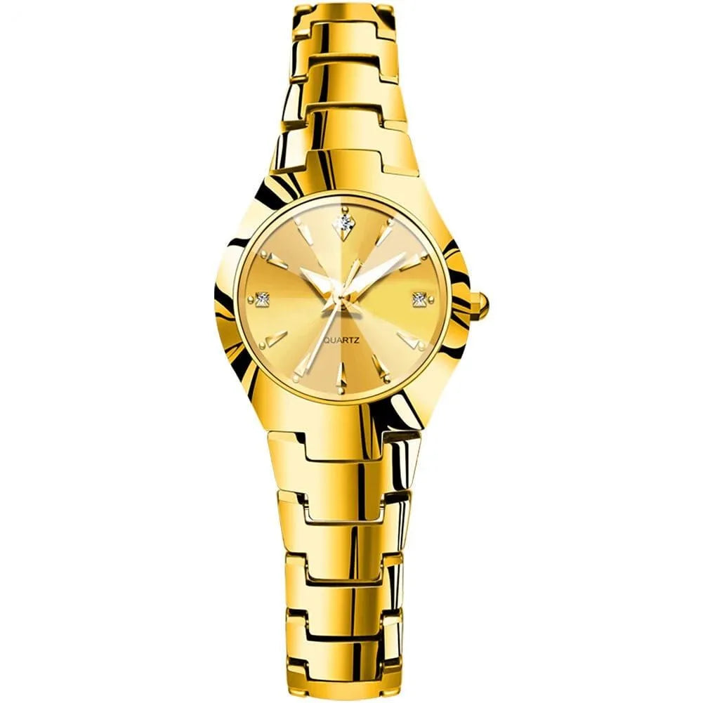 Luxurious Ladies Golden Fashion Watch 100% Imported Quality Classical Collection