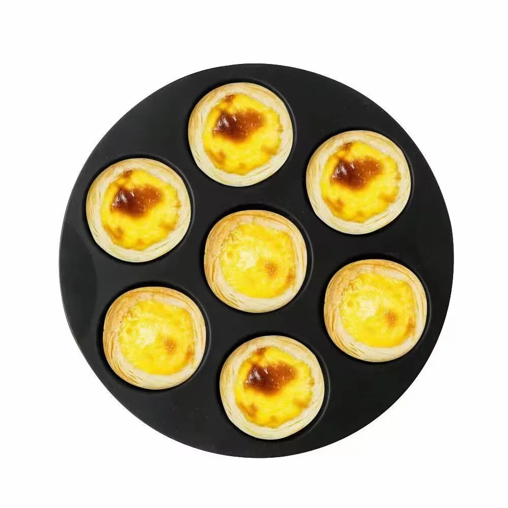 7-Hole Airfryer Accessory - Silicone Pot Muffin Cup Mold for Delicious Cakes & Pastries