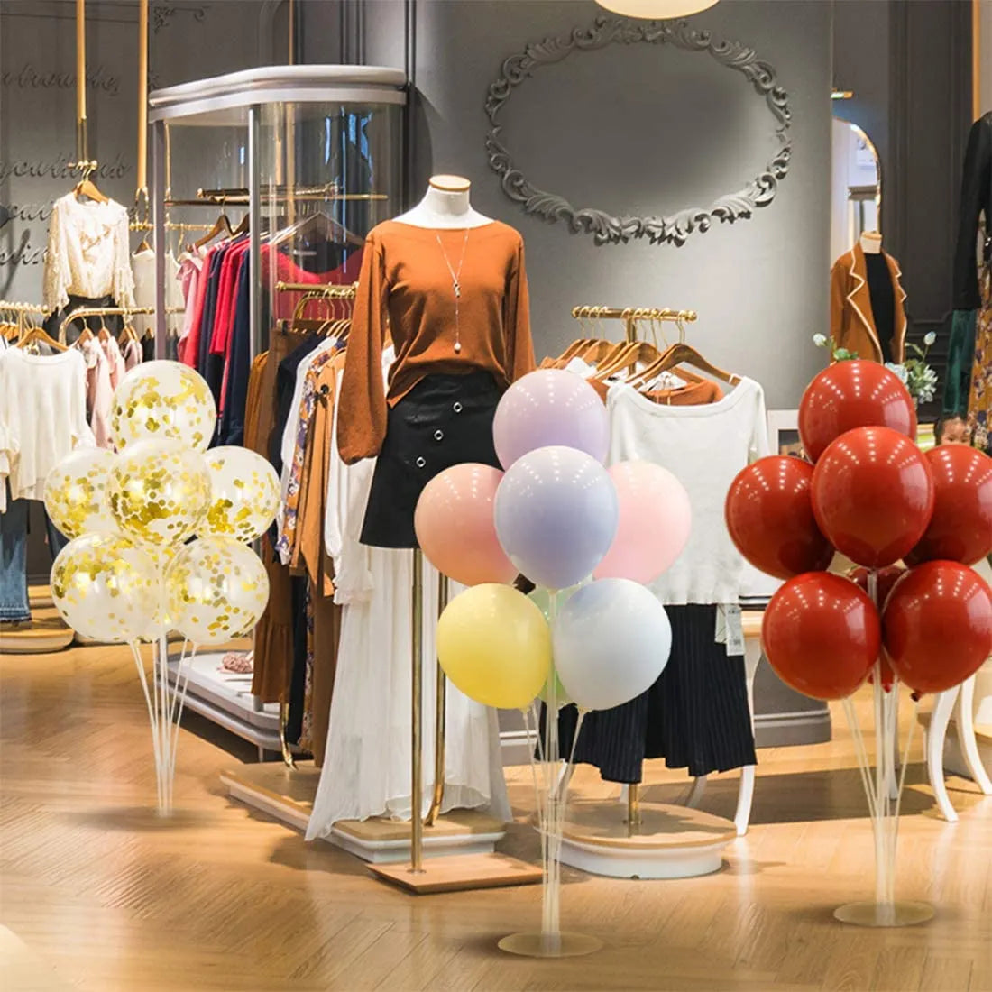 7 Tubes Balloons Holder Column Stand Balloon Stand Kit,