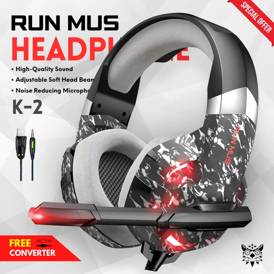 RGB Gaming Headphones 3.5mm With USB Earphone Surround Stereo Headphone for PC
