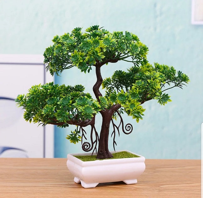 Green Artificial Bonsai Decorative Flowers Plant