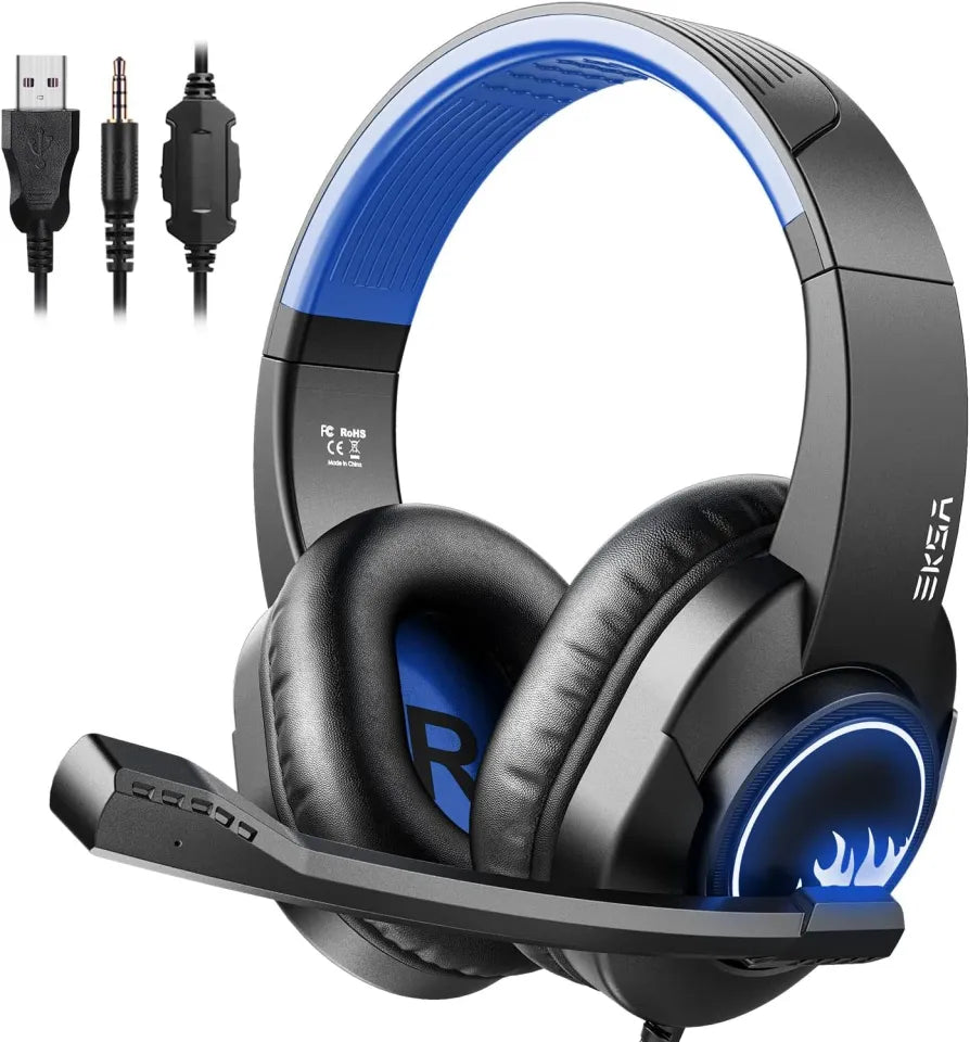 Gaming Headphone RGB Lights With Mic Over