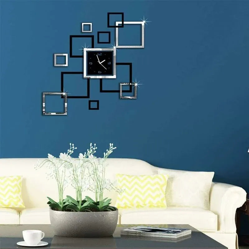 3d Diy Acrylic Wall Clock Modern Design Clock Decoration Living Room