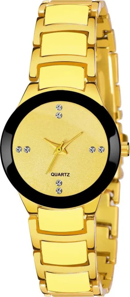 Luxurious Ladies Golden Fashion Watch 100% Imported Quality Classical Collection