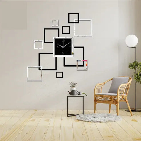 3d Diy Acrylic Wall Clock Modern Design Clock Decoration Living Room