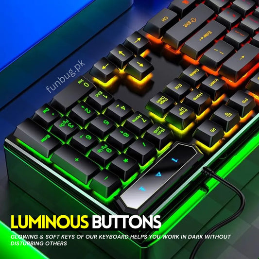 RGB Gaming Keyboard and Mouse and Headphones Combo with FREE Mousepad