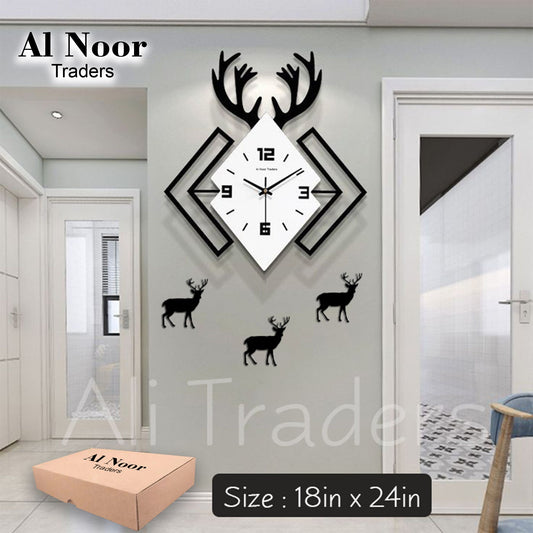 Creative Design Wall Clock Big size 18in x 24in