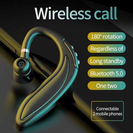 Bluetooth Handfree Business Headset - Mono Wireless Earpiece with HD Mic