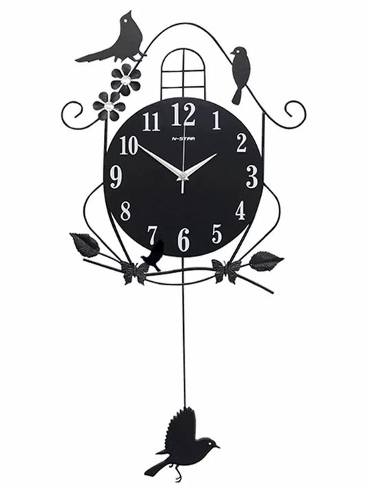 Bird Cage 3D Wooden Wall Clock