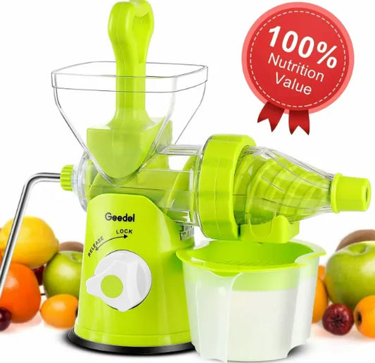 Manual Masticating Juicer, Original Slow Juicer Machine for Maximum Nutrition Value