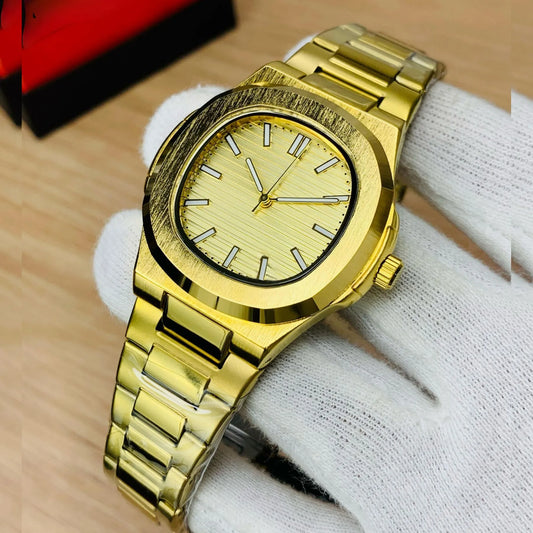 Luxury Men Watch Quartz Movement Clourful Stainless Steel Chain Watches