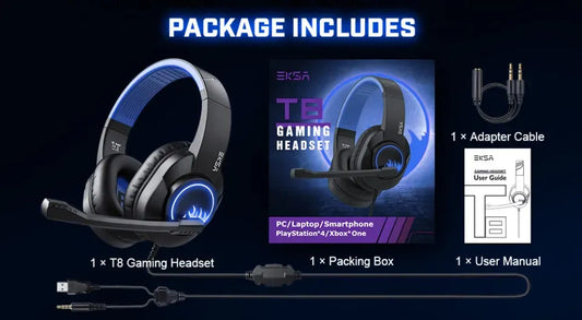 Gaming Headphone RGB Lights With Mic Over