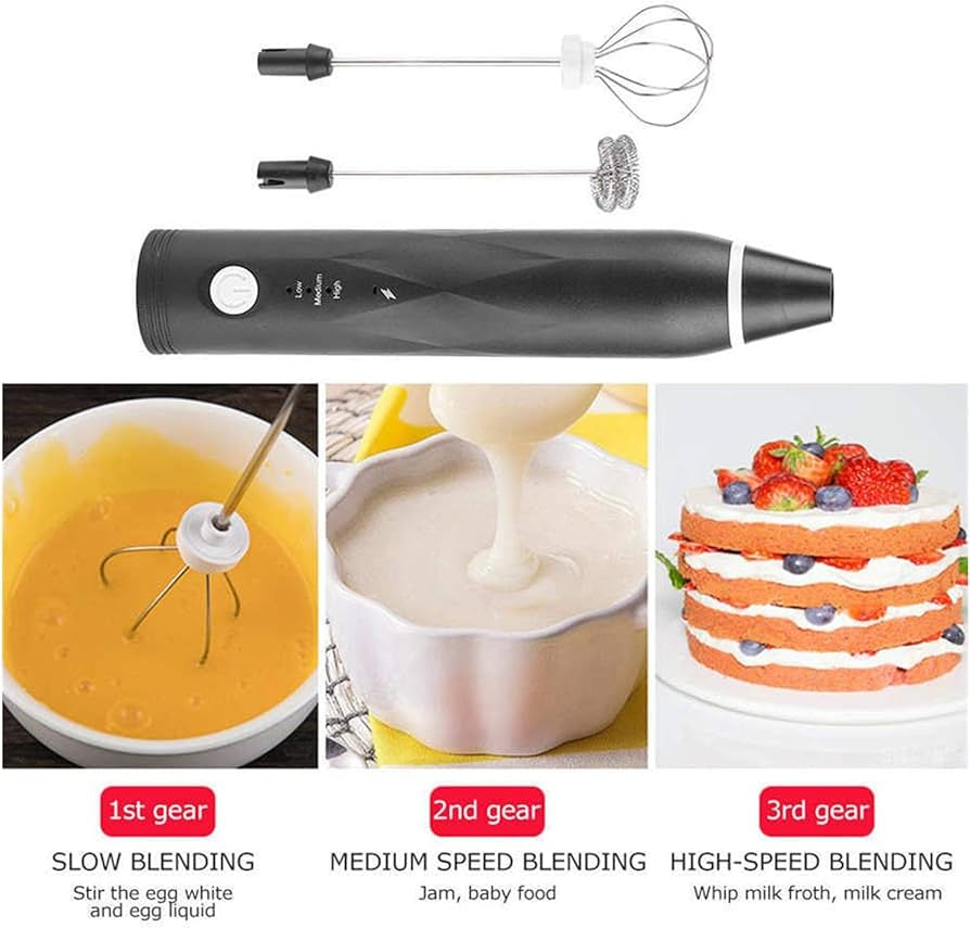 2 in 1 Electric Coffee Beater and Milk Frother | Handheld Egg Beater, Whisk Mixer