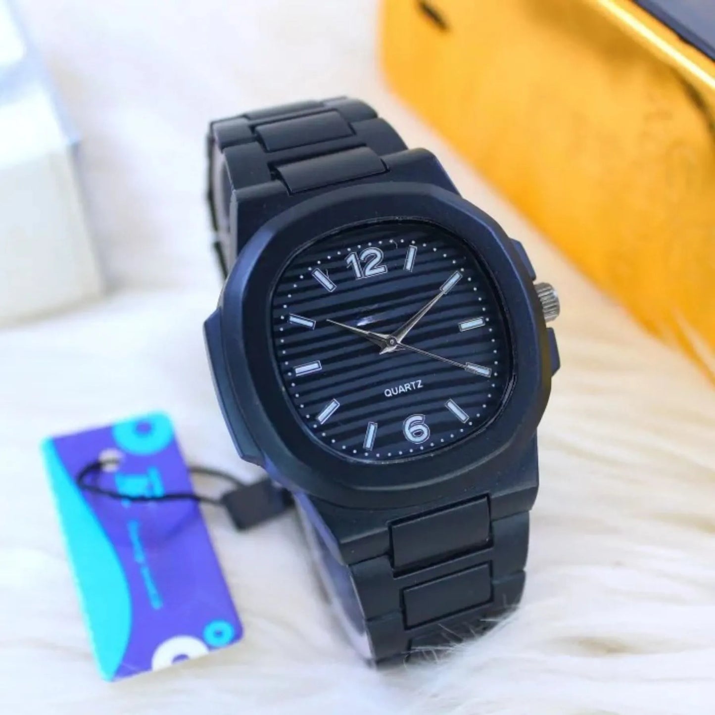 Luxury Men Watch Quartz Movement Clourful Stainless Steel Chain Watches