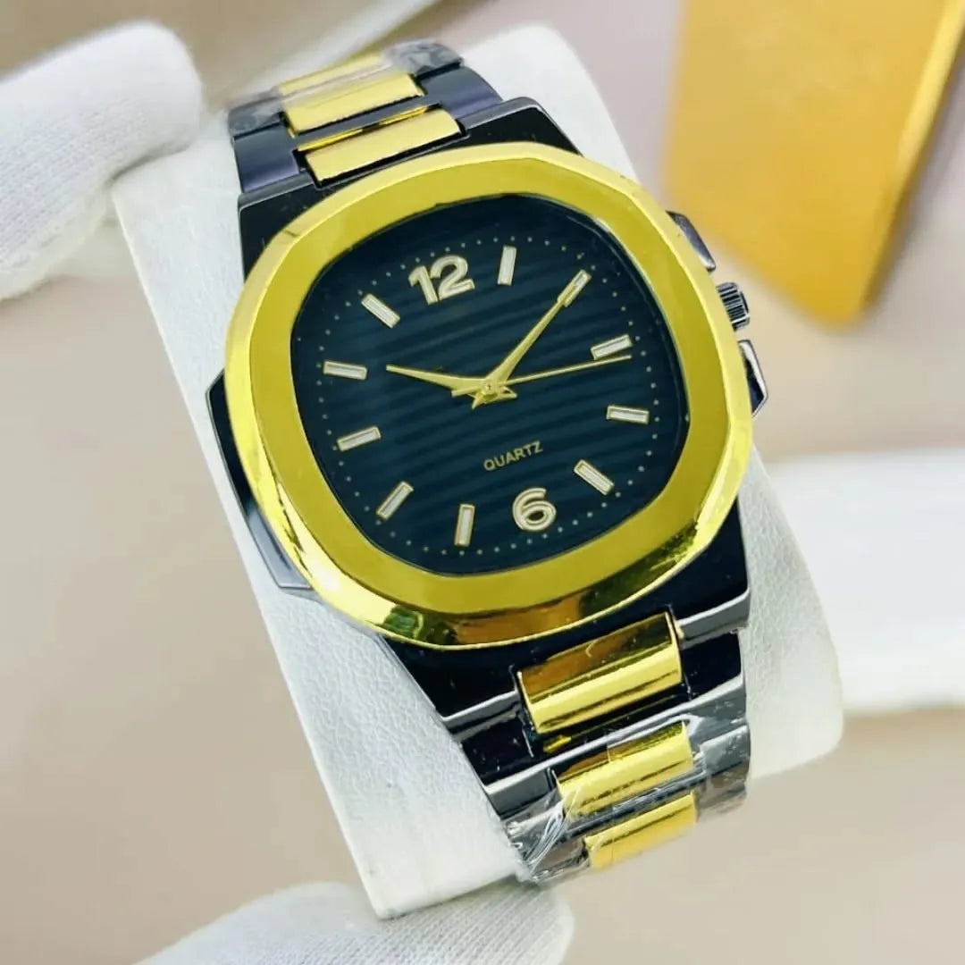 Luxury Men Watch Quartz Movement Clourful Stainless Steel Chain Watches
