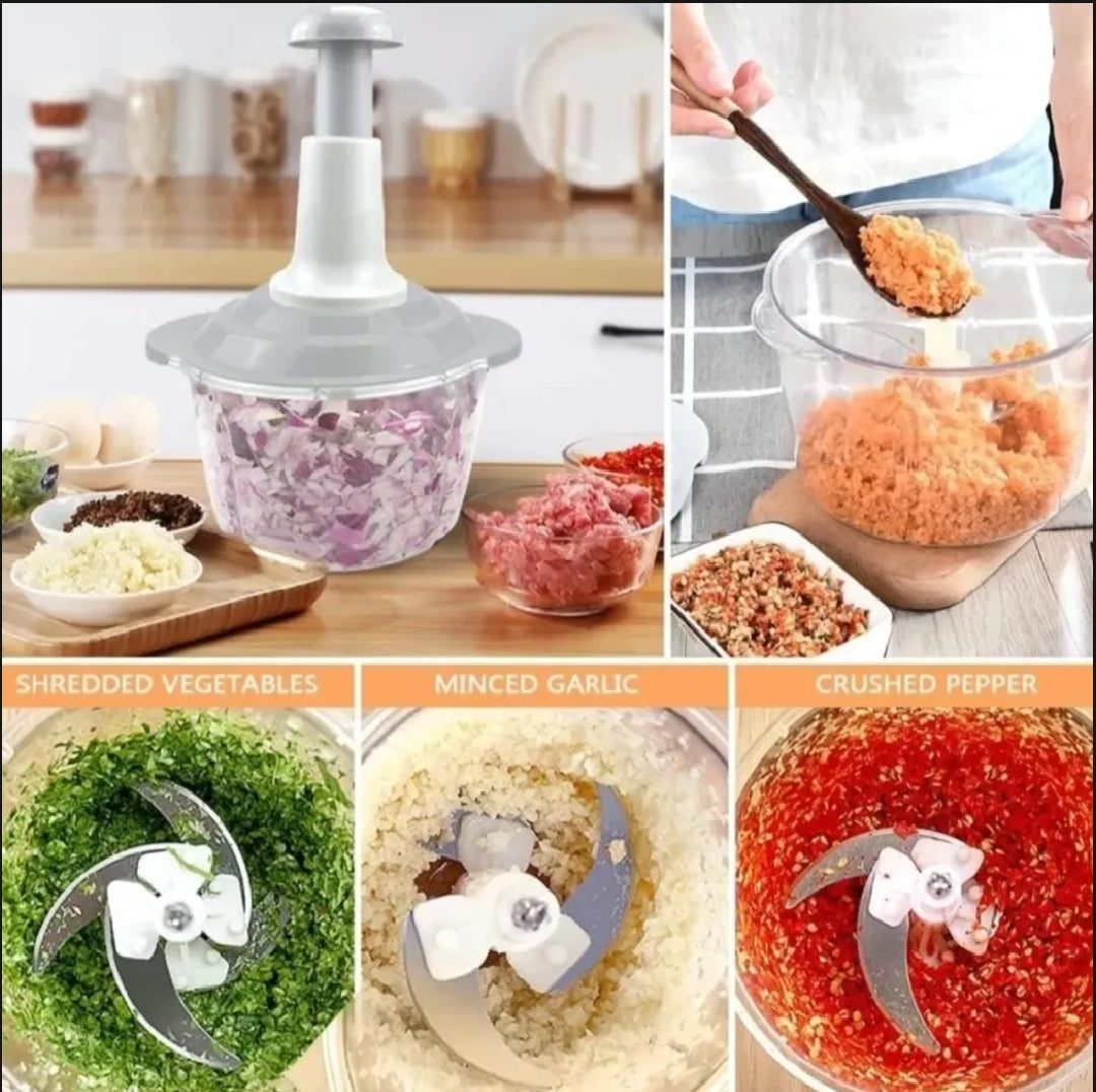 9 in 1 Food Chopper & Slicer – Multi-Function Vegetable, Meat Cutter, Beater & Kitchen Tool