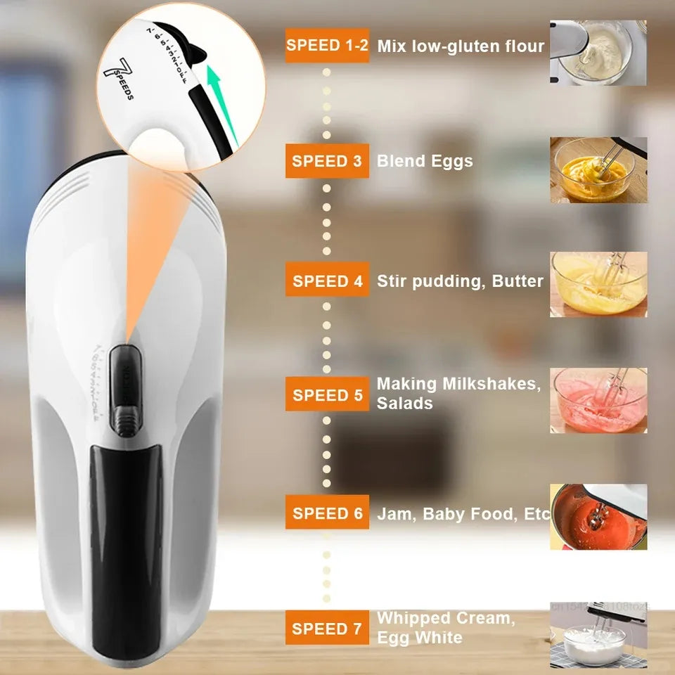 Powerful Electric Hand Beater Machine - Mixer for Cake