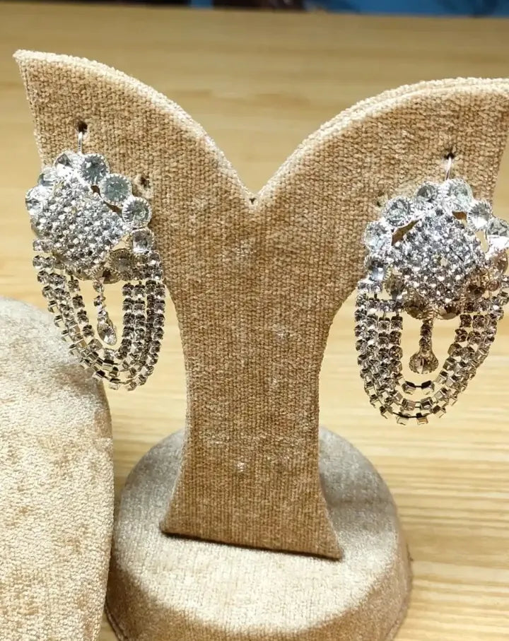 Choker Hyderabadi Set - (2 in 1) Necklace, Earrings with Golden Combination