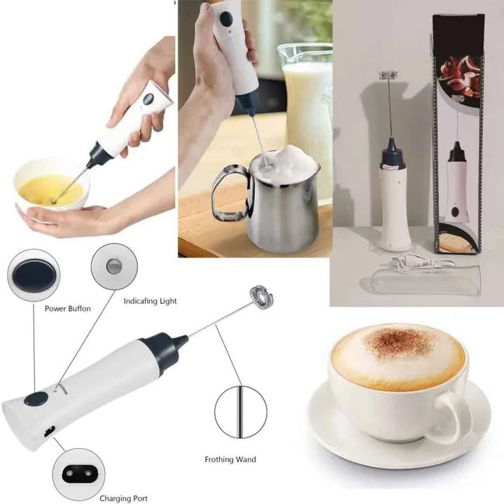 2 in 1 Electric Coffee Beater and Milk Frother | Handheld Egg Beater, Whisk Mixer