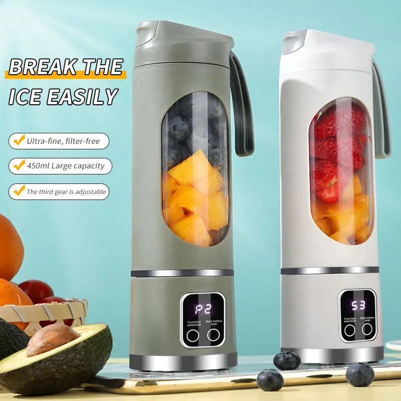 Mini USB Rechargeable Portable Blender 4-8 Blade Juicer Multi-functional