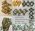 Artificial Money Plant Wooden Green Leaf Fence 2 Feet Retractable Climbing Frame for Home