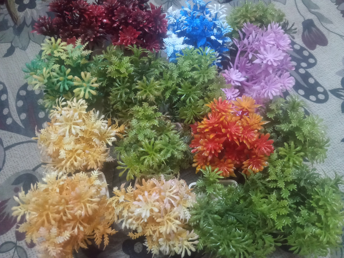 Pack of 12 Plant Artificial Decoration Piece with pot for home Decoration purpose 4inch heihgt