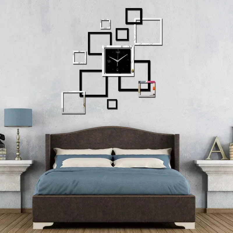 3d Diy Acrylic Wall Clock Modern Design Clock Decoration Living Room