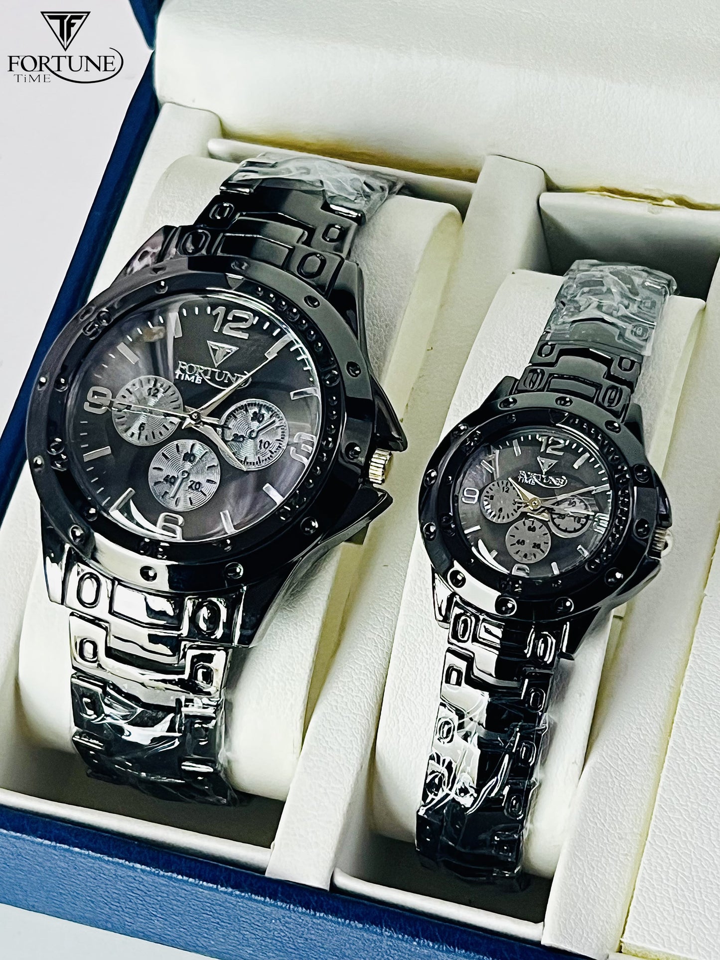 Steel Belt Couple Dongda Retro Couple round Men's and Women's Watch Trendy Luxury Gold