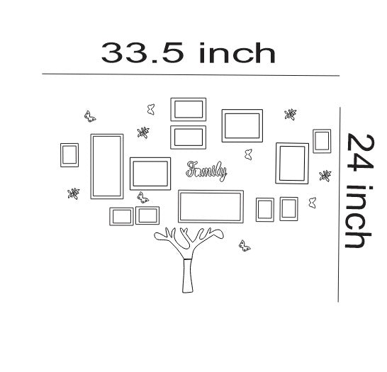 3D Wooden Wall Family Tree With Picture Large Size Frames