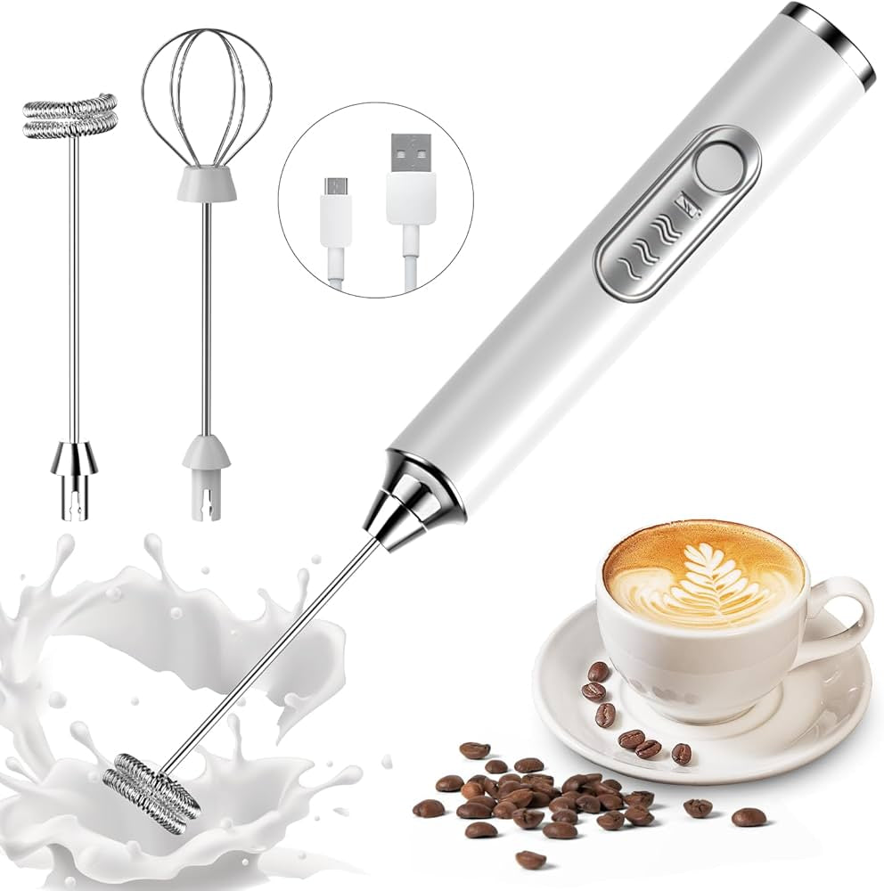 2 in 1 Electric Coffee Beater and Milk Frother | Handheld Egg Beater, Whisk Mixer