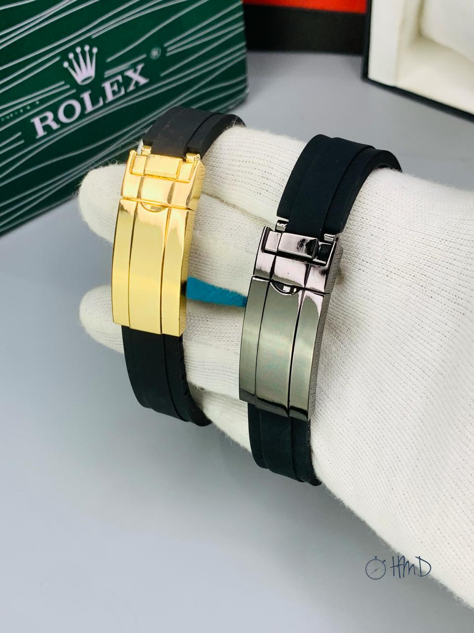 ROLEX YACHT-Quartz Machine Master Lock Date Working Rubber Silicone Strap