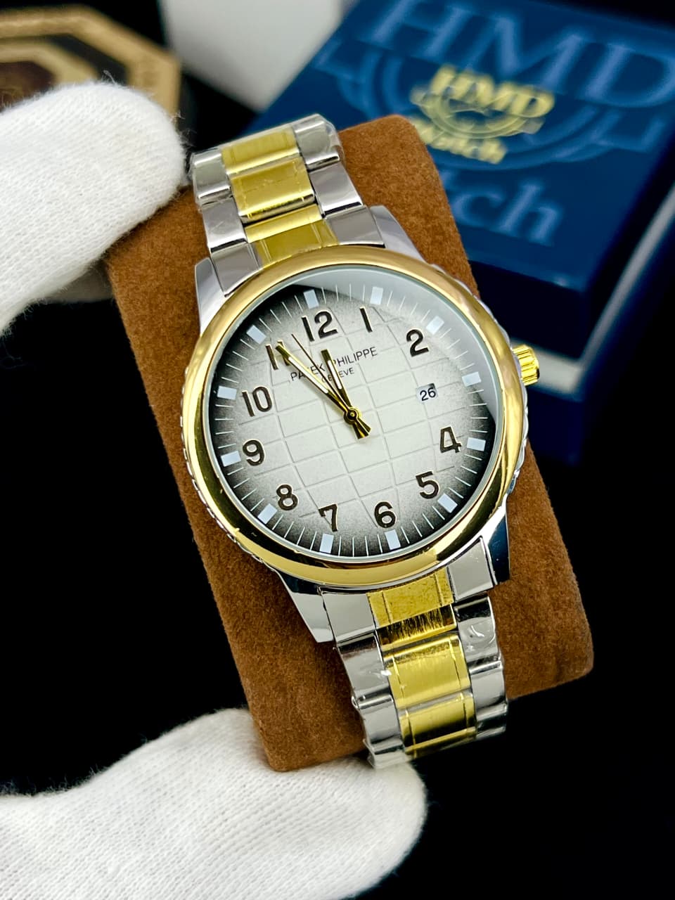 PATEK PHILIPH STEEL CHAIN DATE WORKING WATER RESISSTANT MEN'S COLLECTION