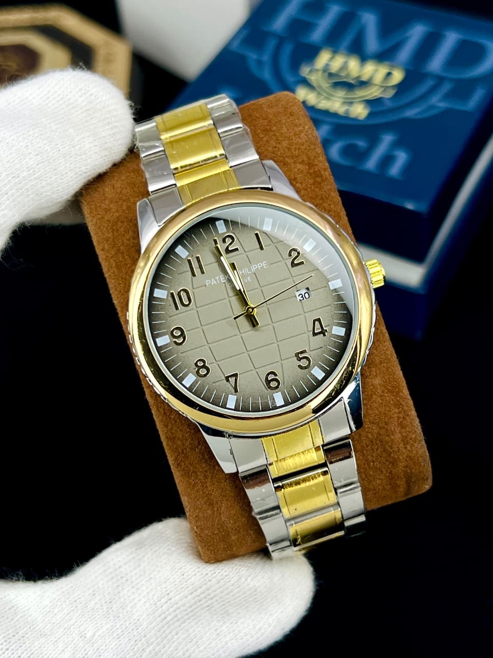 PATEK PHILIPH STEEL CHAIN DATE WORKING WATER RESISSTANT MEN'S COLLECTION