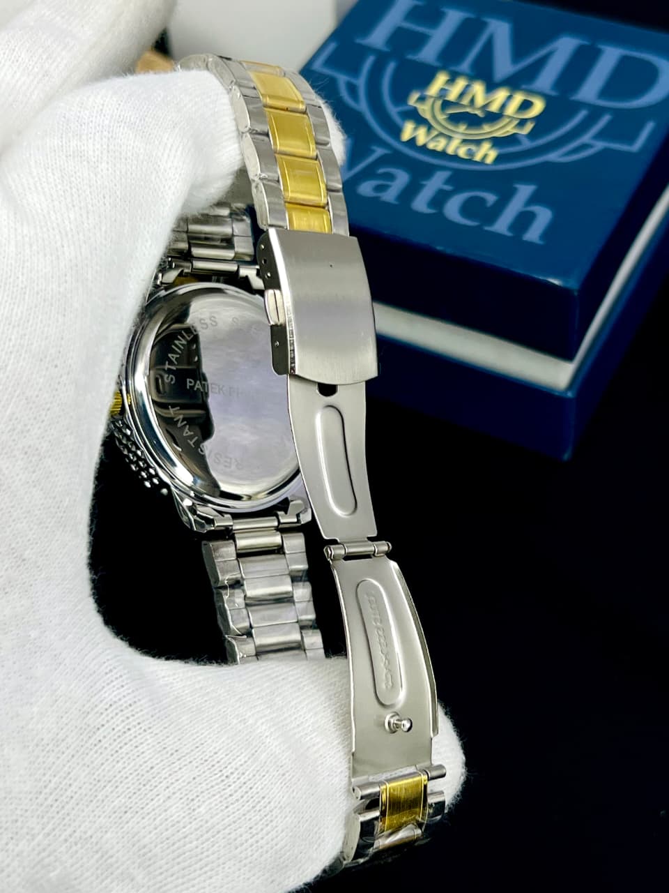 PATEK PHILIPH STEEL CHAIN DATE WORKING WATER RESISSTANT MEN'S COLLECTION