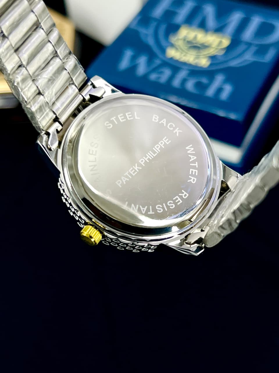 PATEK PHILIPH STEEL CHAIN DATE WORKING WATER RESISSTANT MEN'S COLLECTION