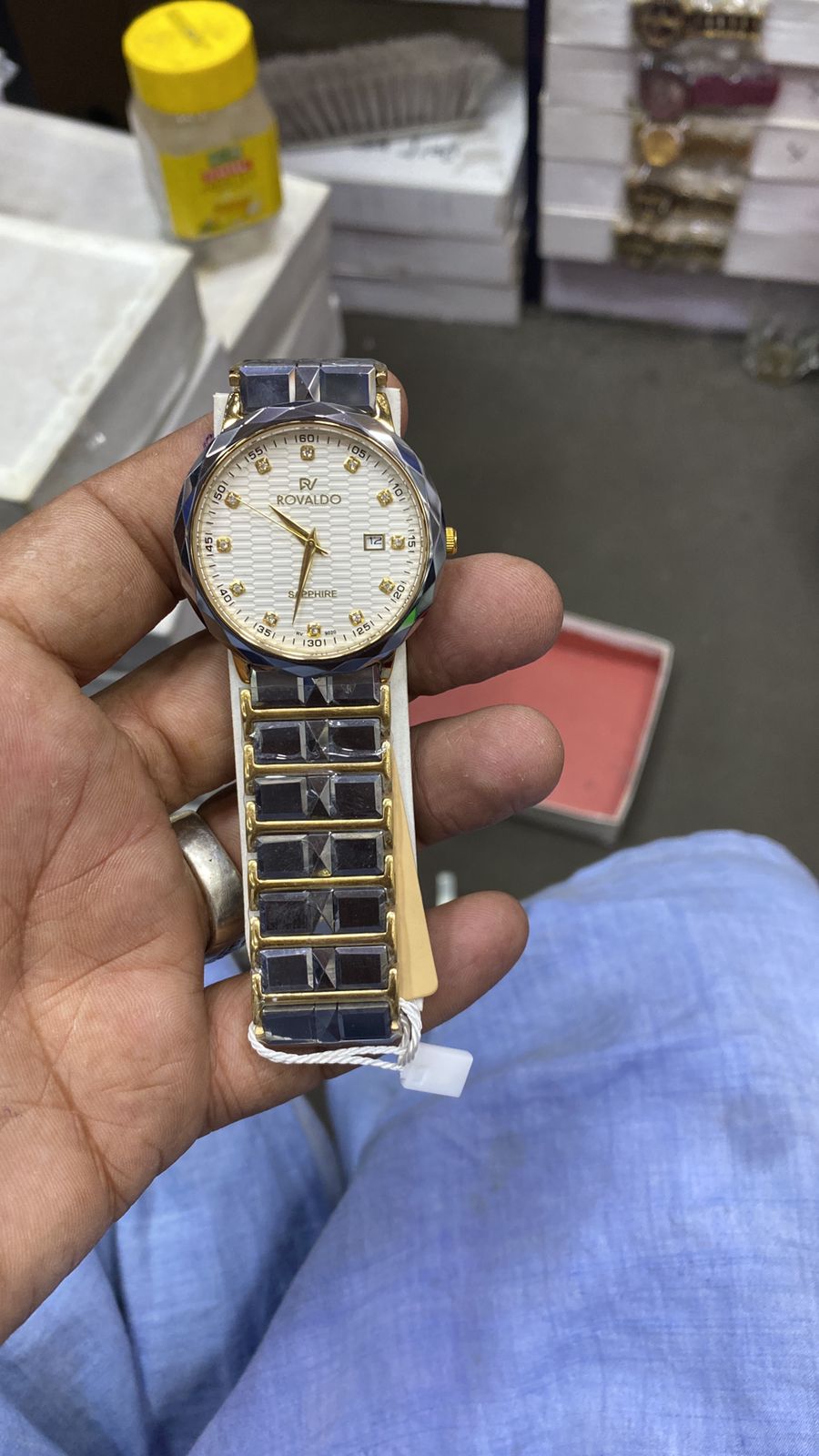 Rovaldo sapahire quartz watch for men