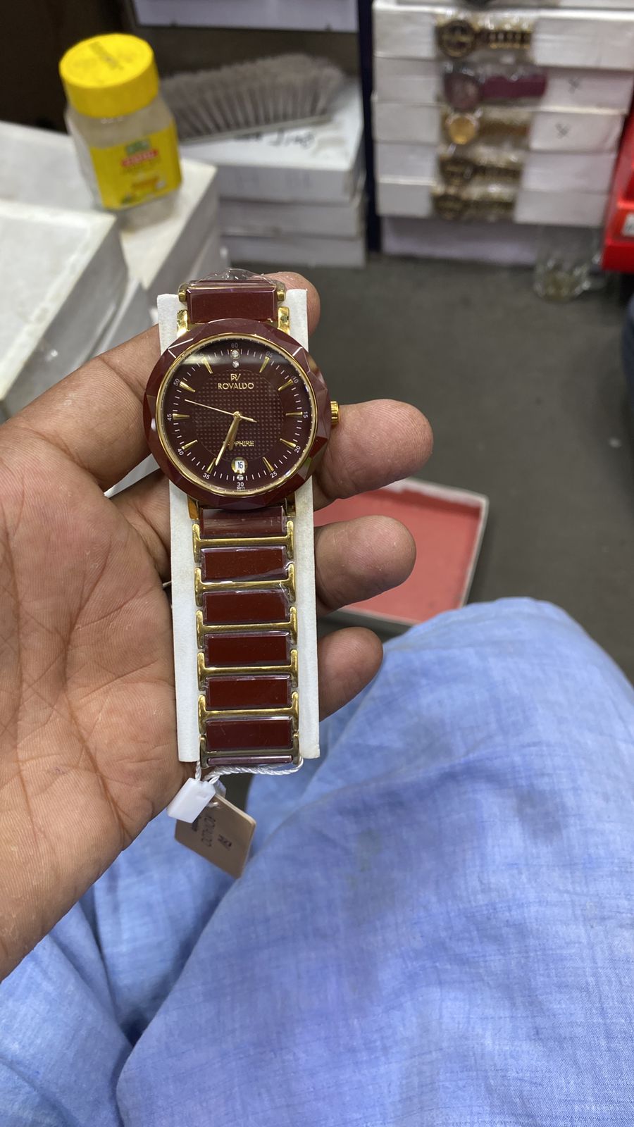 Rovaldo sapahire quartz watch for men